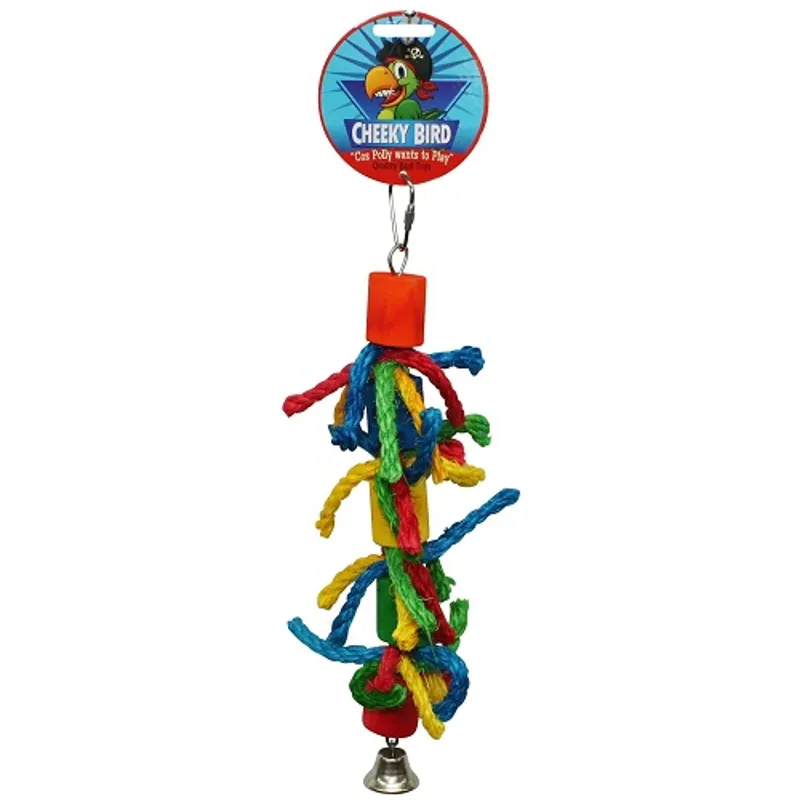 Cheeky Bird Cylinder & Rope With Bell Medium