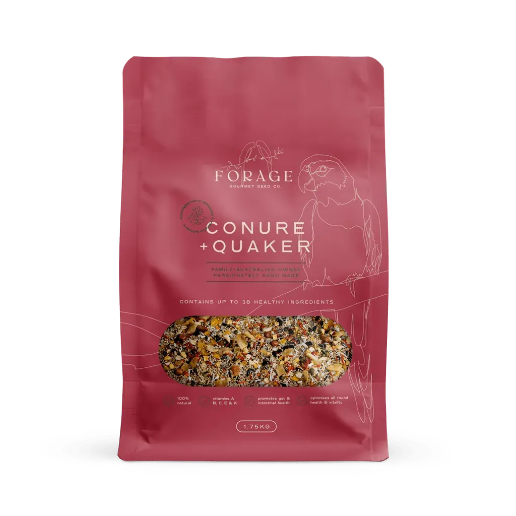 FORAGE Gourmet Conure & Quaker Mix 1.75kg - Macaw And Friends