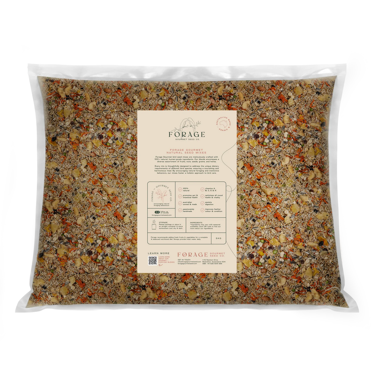 Forage Gourmet Cockatiel 5Kg - Macaw And Friends