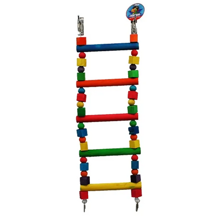 Large Cheeky Bird parrot 5-step ladder by Macaw And Friends for bird cage access and climbing.