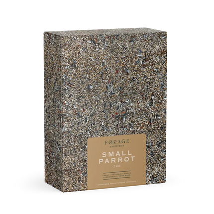 Small forage everyday parrot in bird cage accessory by Macaw And Friends, designed for bird enrichment and feeding.