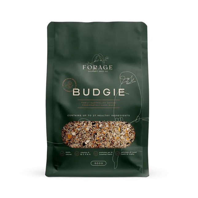Forage Gourmet Budgie bird cage accessory by Macaw and Friends, designed for pet budgies to forage and enrich their environment.