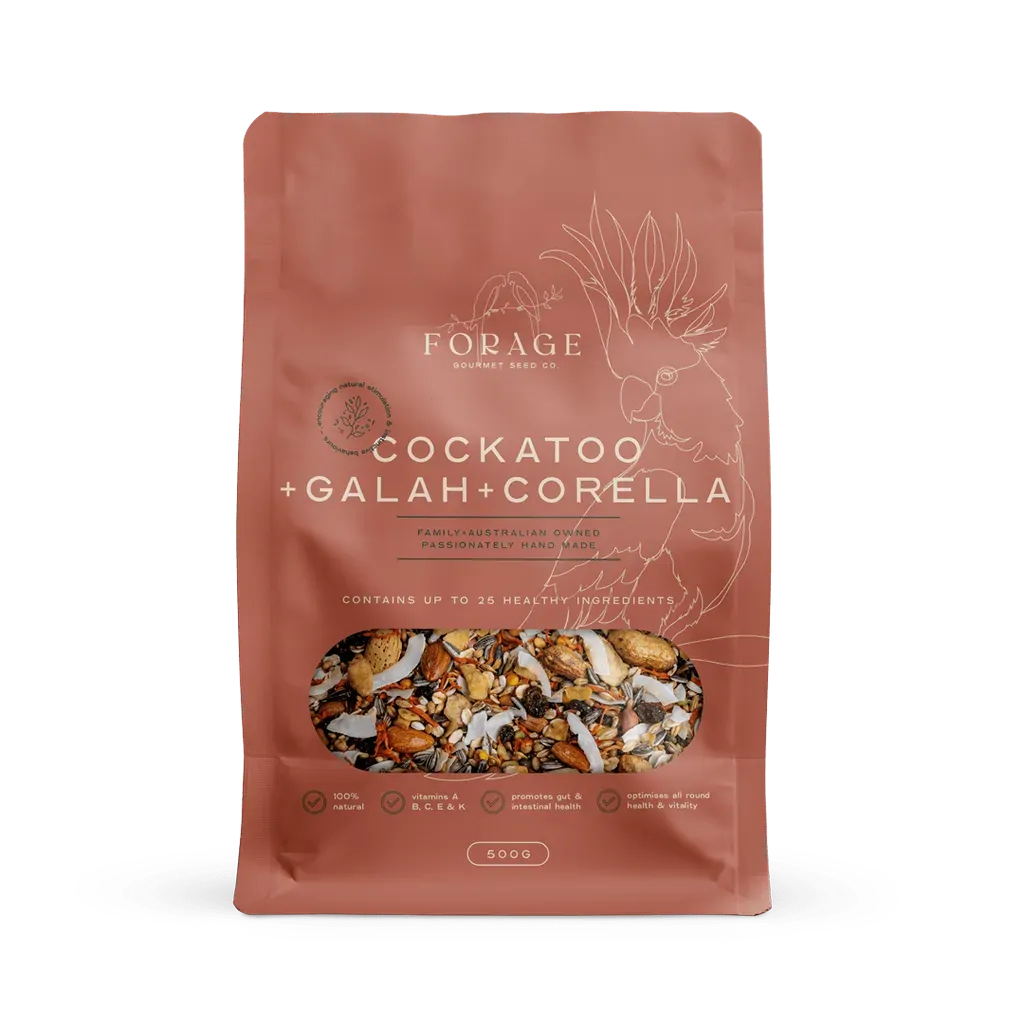 Forage Gourmet Cockatoo Galah & Corella 500G - Macaw And Friends