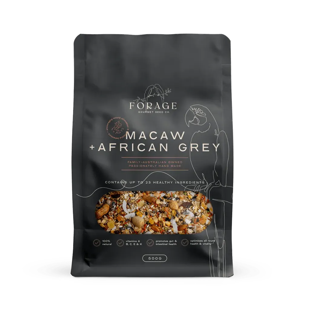 Forage Gourmet Macaw & African Grey 500G - Macaw And Friends