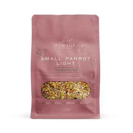 Small forage gourmet parrot treat by Macaw And Friends, designed for bird cage enrichment, weighing 1.75kg.