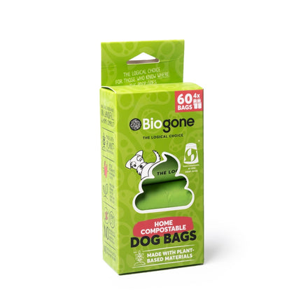 Biogone Biodegradable Dog & Cat Poo Bags - 8 rolls/160 bags NEW PACKAGING