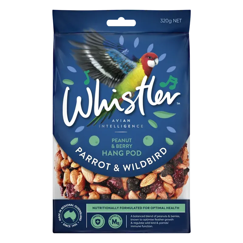 Whistler Parrot & Wildbird Pod Berries Blend 320G 8 Pack