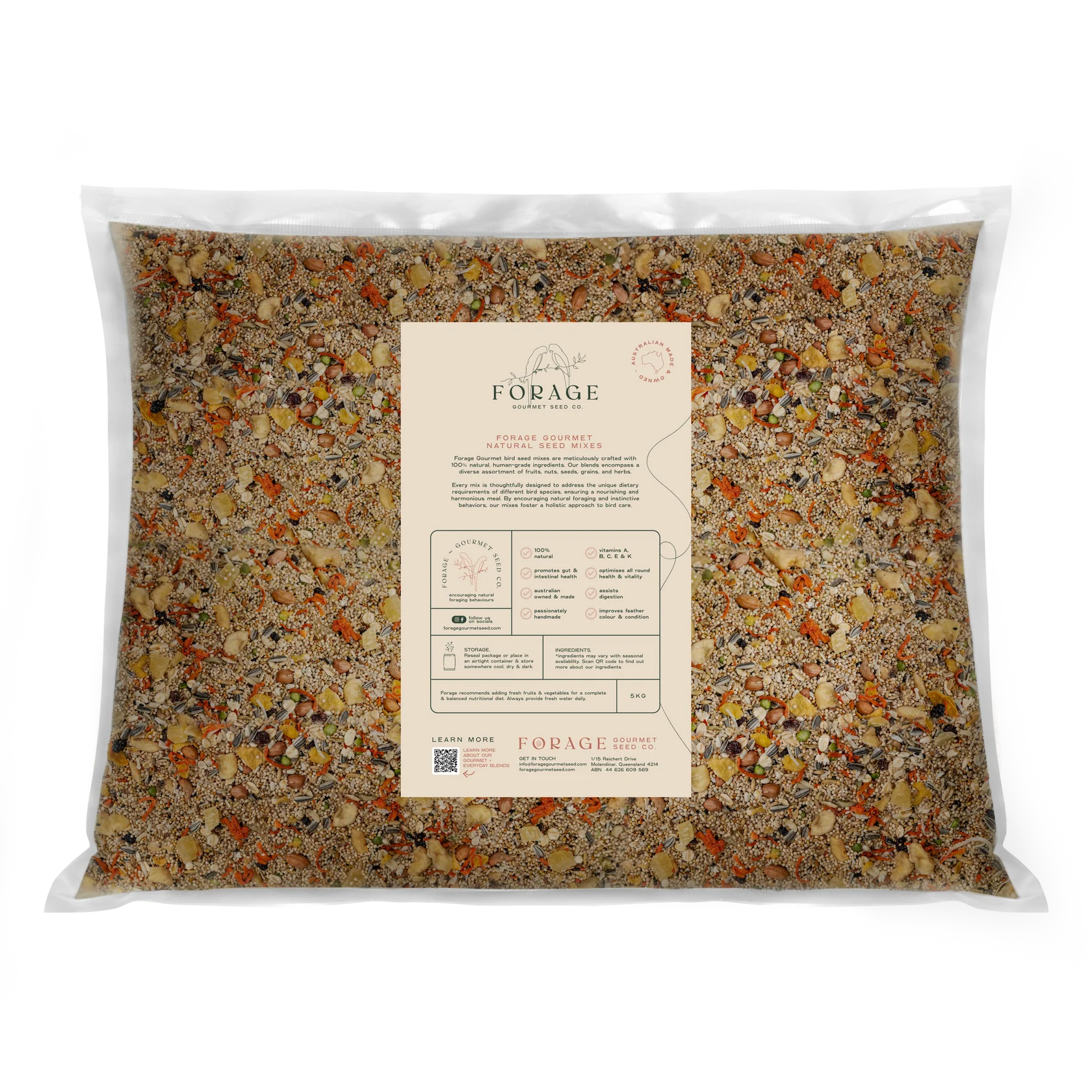 Forage Gourmet Cockatiel 5Kg - Macaw And Friends