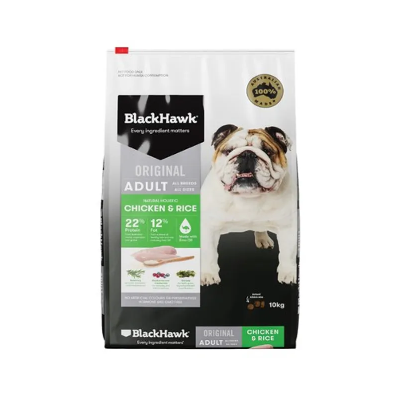 Black Hawk Adult Chicken & Rice 10Kg - Macaw And Friends