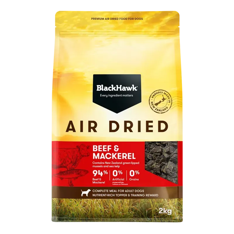 Black Hawk Air Dried Beef/Fish 2Kg - Macaw And Friends