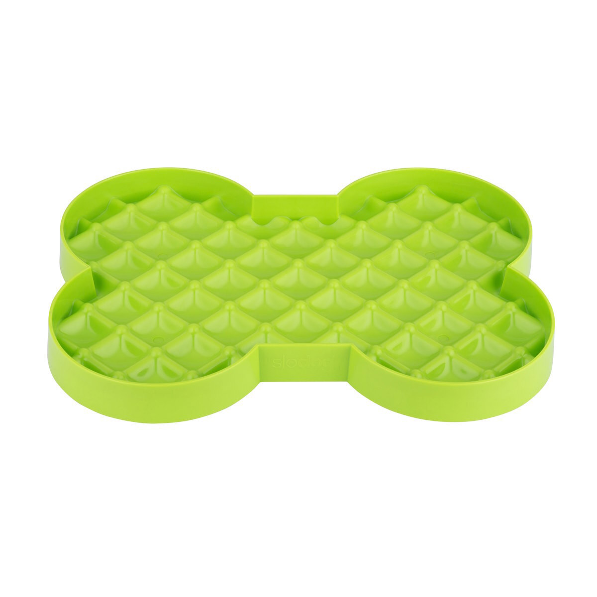 SloDog by Lickimat - Bone-Shaped Slow Food Bowl for Medium & Large Dogs - Macaw And Friends