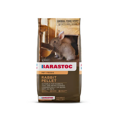 Macaw And Friends Barastoc Rabbit Pellets 20kg bag with textured pellets for rabbit feed.