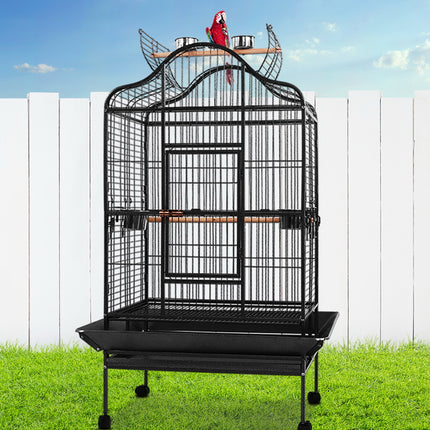 Large Macaw and Friends bird cage, 168cm tall aviary with spacious bars and sturdy stand for pet bird care.