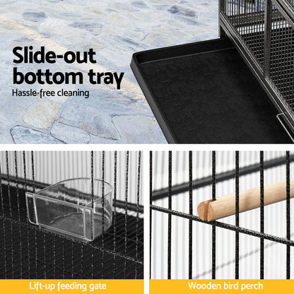 i.Pet Bird Cage 138cm Large Aviary - Macaw And Friends