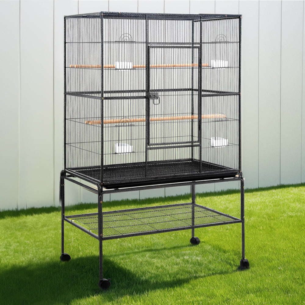i.Pet Bird Cage Large Cages 160cm Parrot Aviary Stand-Alone Budgie Wheels Castor - Macaw And Friends
