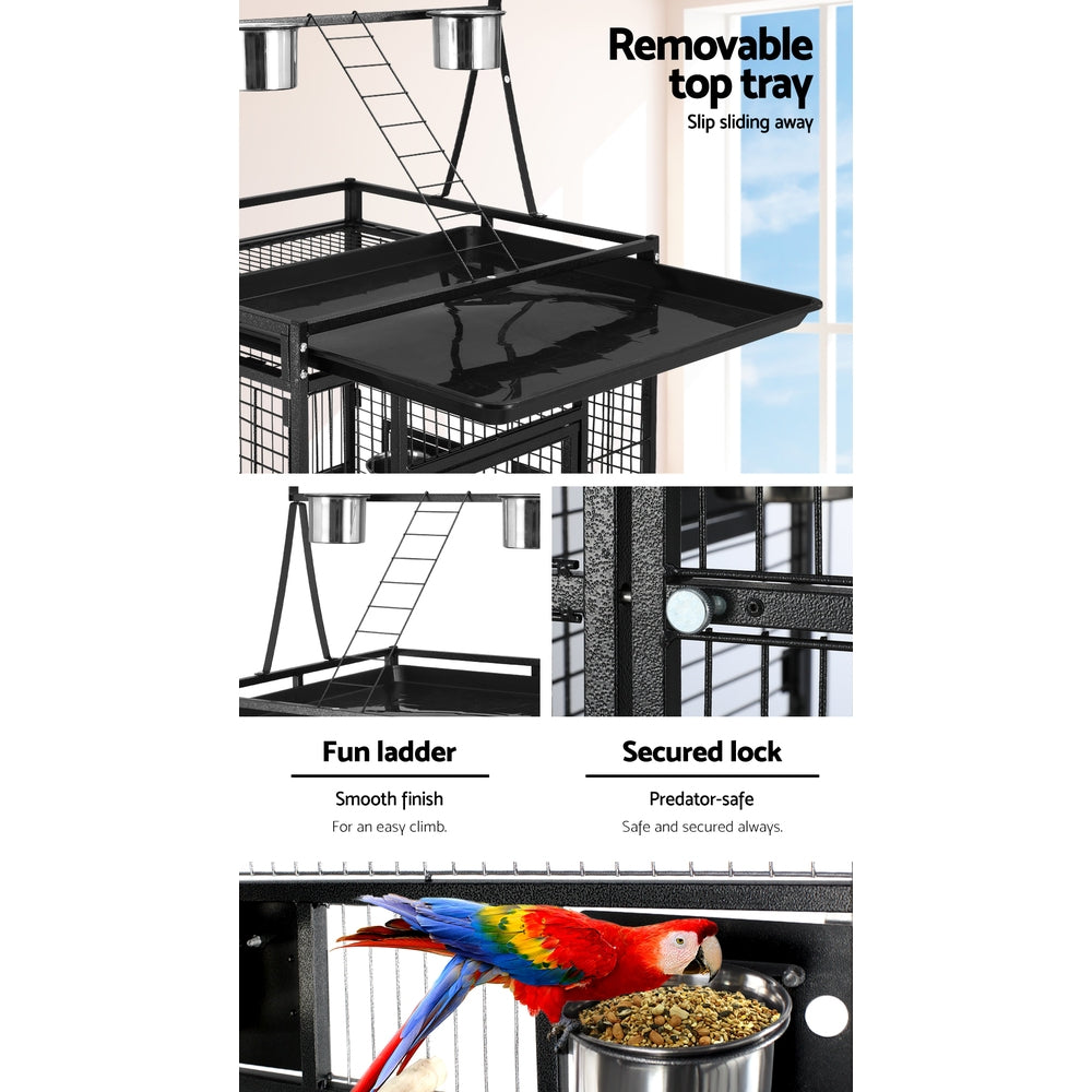 i.Pet Bird Cage 173cm Large Aviary - Macaw And Friends