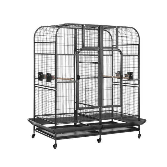 i.Pet Bird Cage Extra Large Aviary 185cm Pet Parrot Cage Castor Wheel Removable Divider - Macaw And Friends