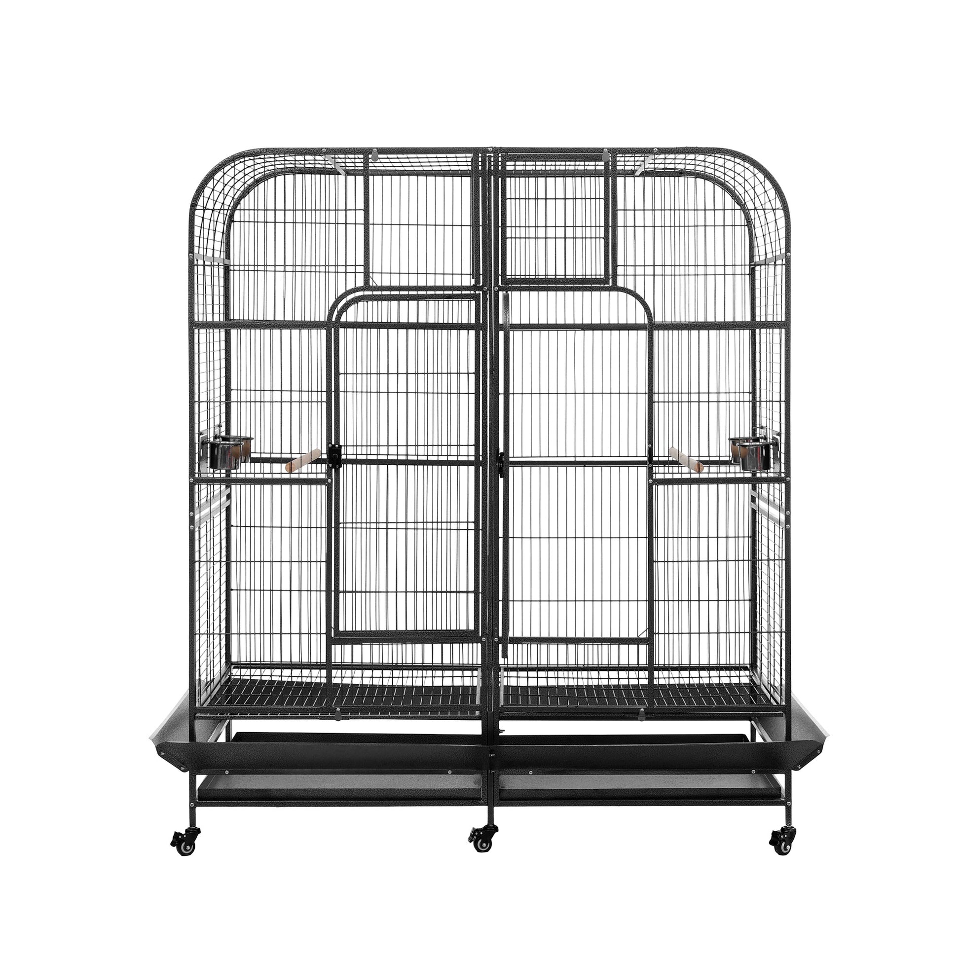 i.Pet Bird Cage Extra Large Aviary 185cm Pet Parrot Cage Castor Wheel Removable Divider - Macaw And Friends