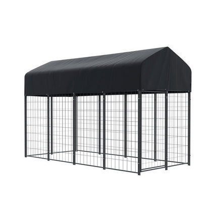Extra large metal dog kennel and outdoor playpen for pets, with a spacious design suitable for puppies and outdoor use.