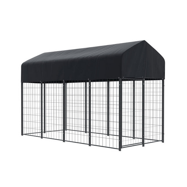 Extra large metal dog kennel and outdoor playpen for pets, with a spacious design suitable for puppies and outdoor use.