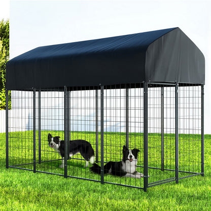 i.Pet Dog Kennel Extra Large House Outdoor Playpen Pet Puppy Metal Backyard - Macaw And Friends