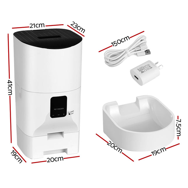 Macaw And Friends i.Pet Automatic 9L Wifi Pet Feeder for dogs and cats, smart food dispenser with timer and digital controls