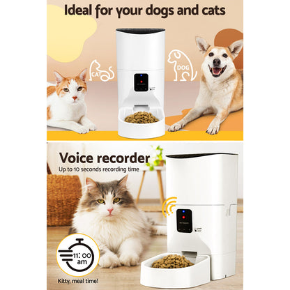 i.Pet Automatic Pet Feeder 9L Wifi Auto Dog Cat Feeder Smart Food Dispenser Timer - Macaw And Friends