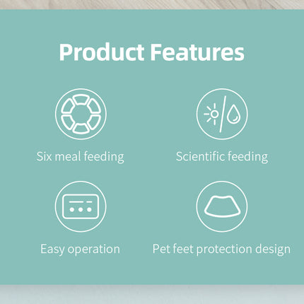 Pink automatic pet food feeder for dogs and cats with 6 meal capacity and programmable timer, by Macaw And Friends.