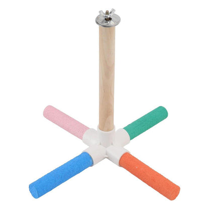 Parrot Toy Bird Stand Colorful Umbrella Perch Claw Grinding Stick 4 Colours - Macaw And Friends