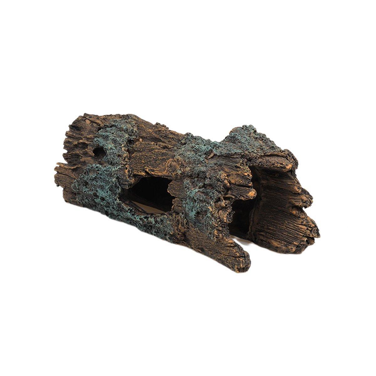 Tree Log Hide Ornament Trunk Tunnel Fish Reptile Tank Resin Aquarium Decoration - Small - Macaw And Friends