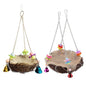 Bird Parrot Swing Stand Rattan Nest Hanging Basket Chew Toy for Small Medium Pet - S-12cm - Macaw And Friends