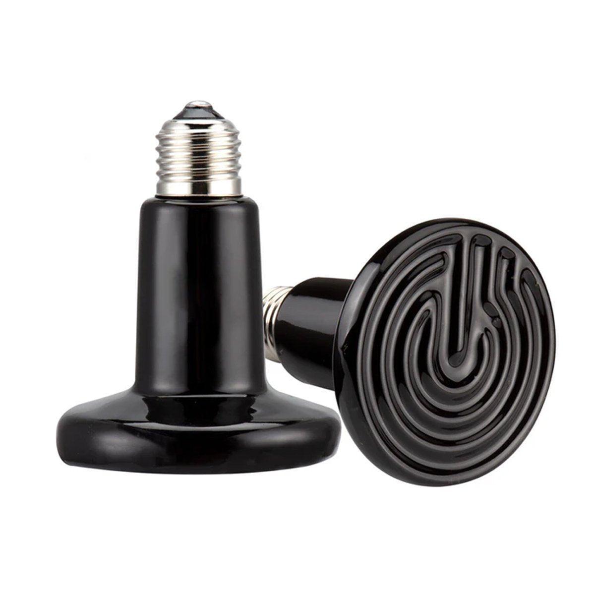 2X Ceramic Infrared Heat Lamp Bulbs for Reptiles and Terrariums - 50W-2PCS - Macaw And Friends