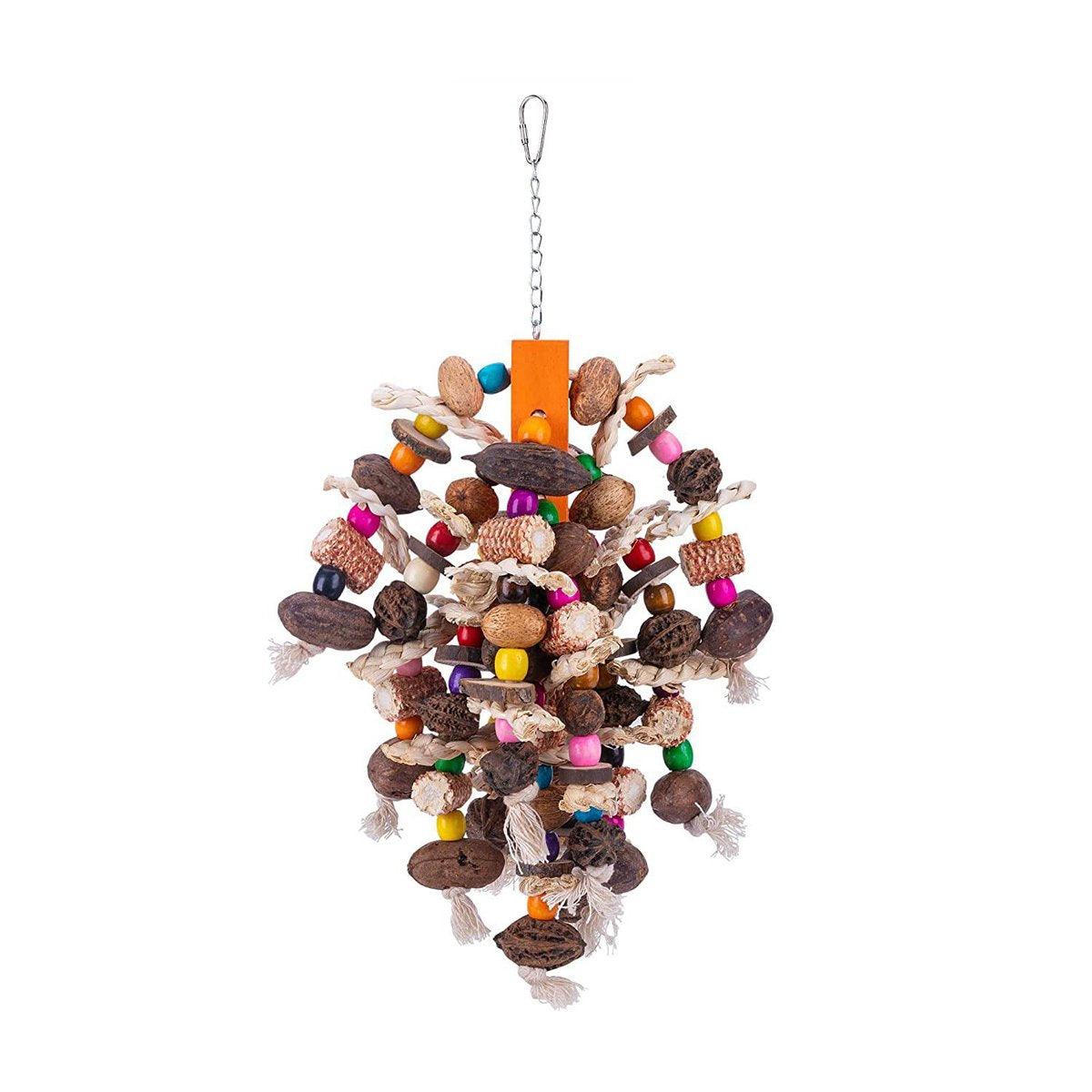 Colourful Parrot Toy Chew Corn Cob Fun Toy for Birds Safe Natural Playtime - Macaw And Friends