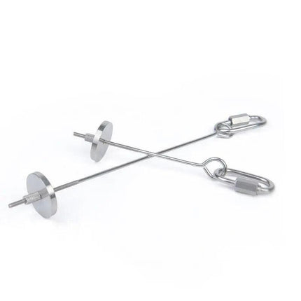Macaw and Friends stainless steel bird parrot cage skewer food spear fruit holder toy up to 23cm for bird cage play and feeding.