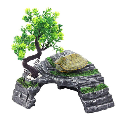 Macaw and Friends reptile hide house with cave, nest, and sun deck for lizard and snake habitats, providing shelter and hiding spots.