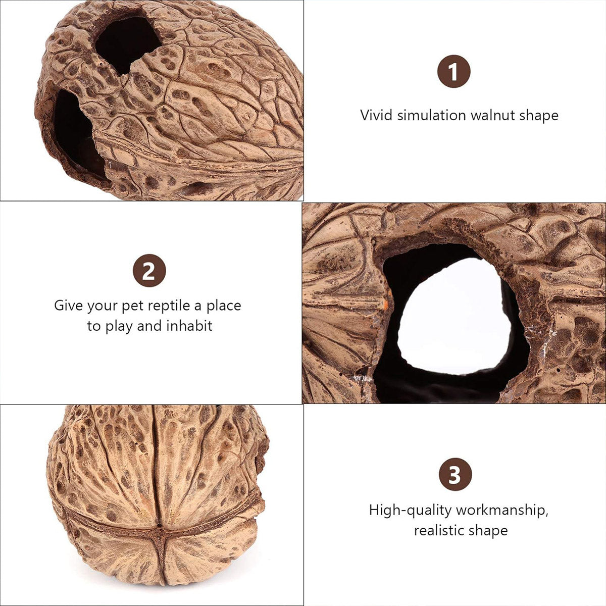 Pet Climbing Shelter Simulated Walnut Resting Box Small Animal Hideaway Decor - Macaw And Friends