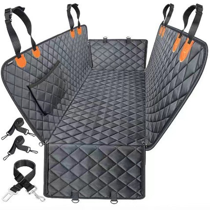 Macaw and Friends heavy-duty waterproof dog car seat cover with side flaps, non-slip, scratchproof hammock for cars and SUVs.