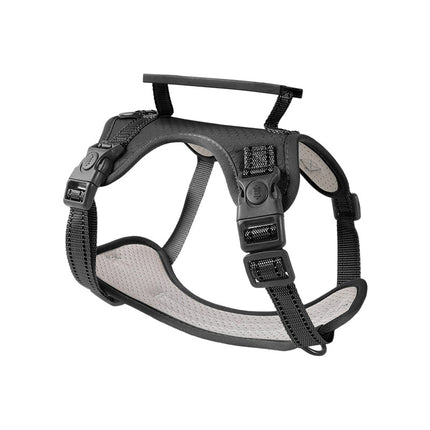 Reflective dog harness with leash from Macaw And Friends, adjustable no-pull vest with handle for training and walking XL size.