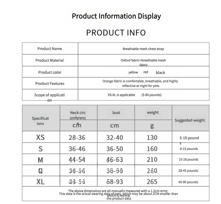 Reflective Dog Harness with Leash, No-Pull Vest Harness for Dogs, Adjustable Dog Vest with Handle, Walking Training Pet Harness xs size - Macaw And Friends