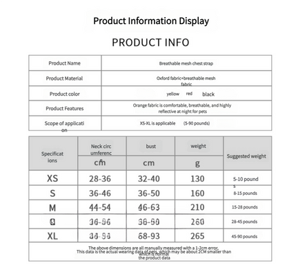 Reflective Dog Harness with Leash, No-Pull Vest Harness for Dogs, Adjustable Dog Vest with Handle, Walking Training Pet Harness M size - Macaw And Friends