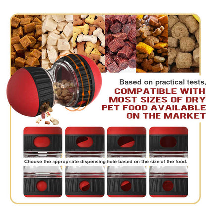 Green interactive dog slow feeder toy by Macaw And Friends, food dispenser ball for promoting healthy digestion in dogs.