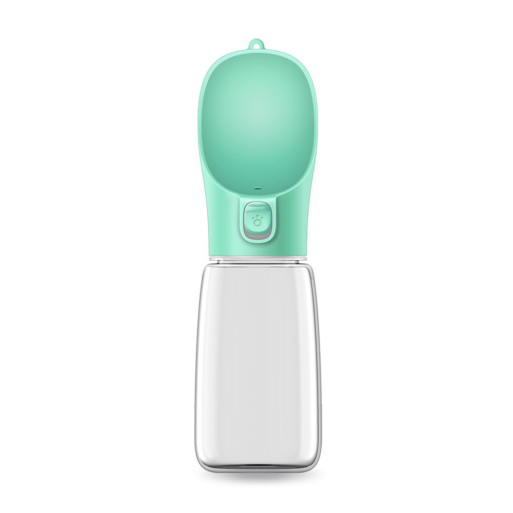 Green Portable Dog Water Bottle and Drink Feeder - 550ml Pet Travel Water Cup for Walking, Hiking & Outdoor Use (High-Temperature Resistant) - Macaw And Friends