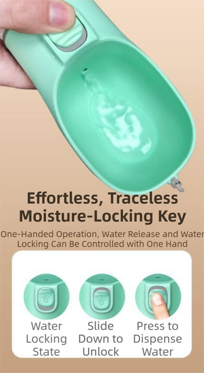 Pink Portable Dog Water Bottle and Drink Feeder - 550ml Pet Travel Water Cup for Walking, Hiking & Outdoor Use (High-Temperature Resistant) - Macaw And Friends