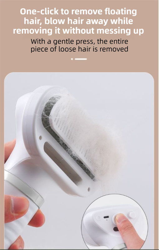 Green 6-in-1 Pet Grooming Hair Dryer with Noise-Reduction - Lightweight Handheld Blow Dryer & Mist Slicker Brush - 3-Speed Temperature Control, One-Click Deshedding & Painless Massage - Macaw And Friends