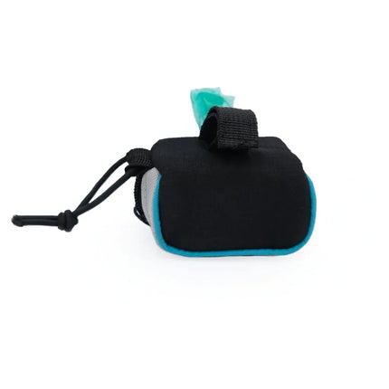 Green Zippy Paws Adventure Leash with dog poop bag dispenser and bonus roll, featuring a compact design for easy pet walks.