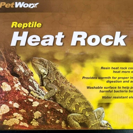 Macaw And Friends Pet Worx Reptile Heat Rock providing warm, textured surface for reptile habitat heating and comfort.