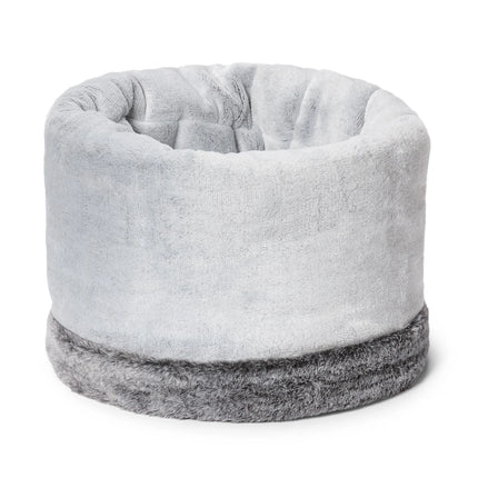 Macaw And Friends Snooza chinchilla cat bed with soft plush fabric, cozy enclosed design, perfect for comfortable feline lounging