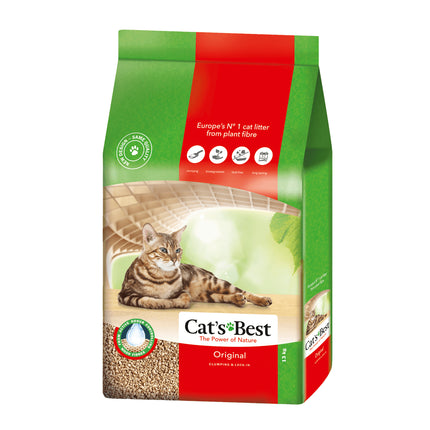Cats Best Original Cat Litter by Macaw And Friends, showing a bag of natural, clumping cat litter with a clean design.