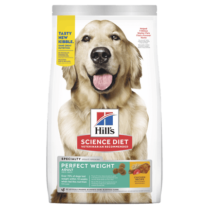Hill’s Science Diet Adult Dog food for weight management, featuring a bag of nutritious dog food from Macaw And Friends.
