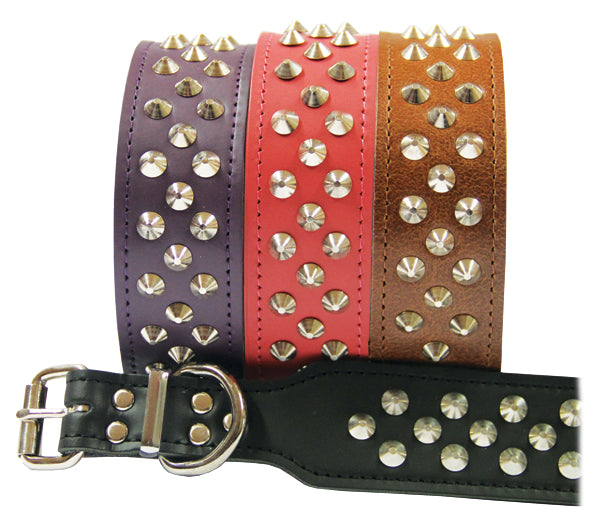 Beau Pets - Studded Leather Collar -Staffordshire Bull Terrier